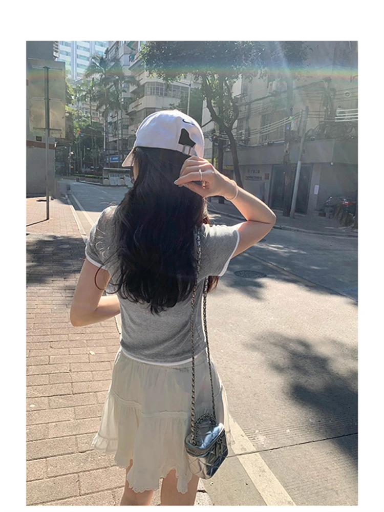 Summer Women T Shirt T-Shirt Woman Clothes Tops Tshirt Female Crop Top Tees Y2k Para Mujer Ropa De Mujer Roupas Feminina Traf