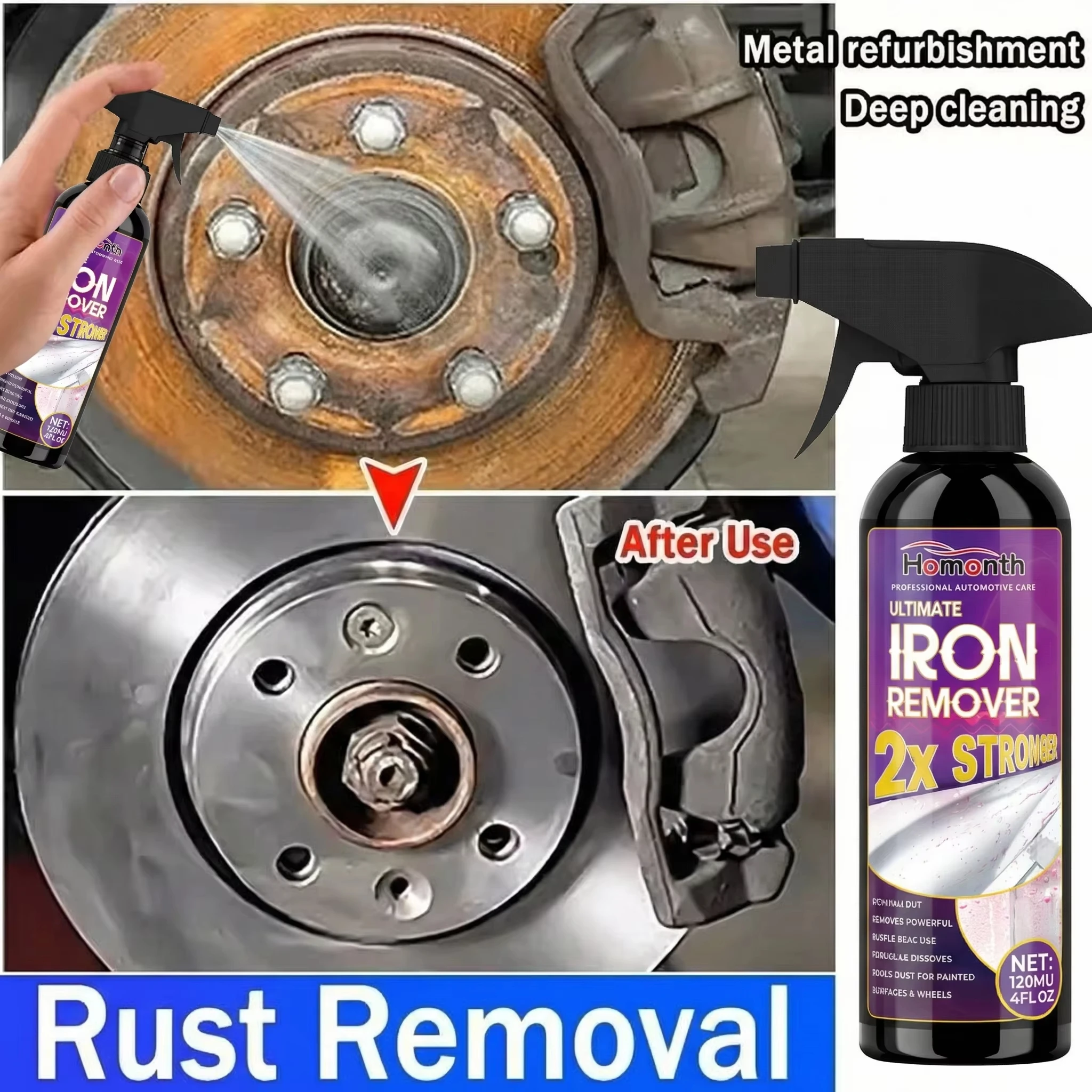Rust Remover Spray Powerful Rust Removal For Metal Car Bike Household Tools 2026 New image 2