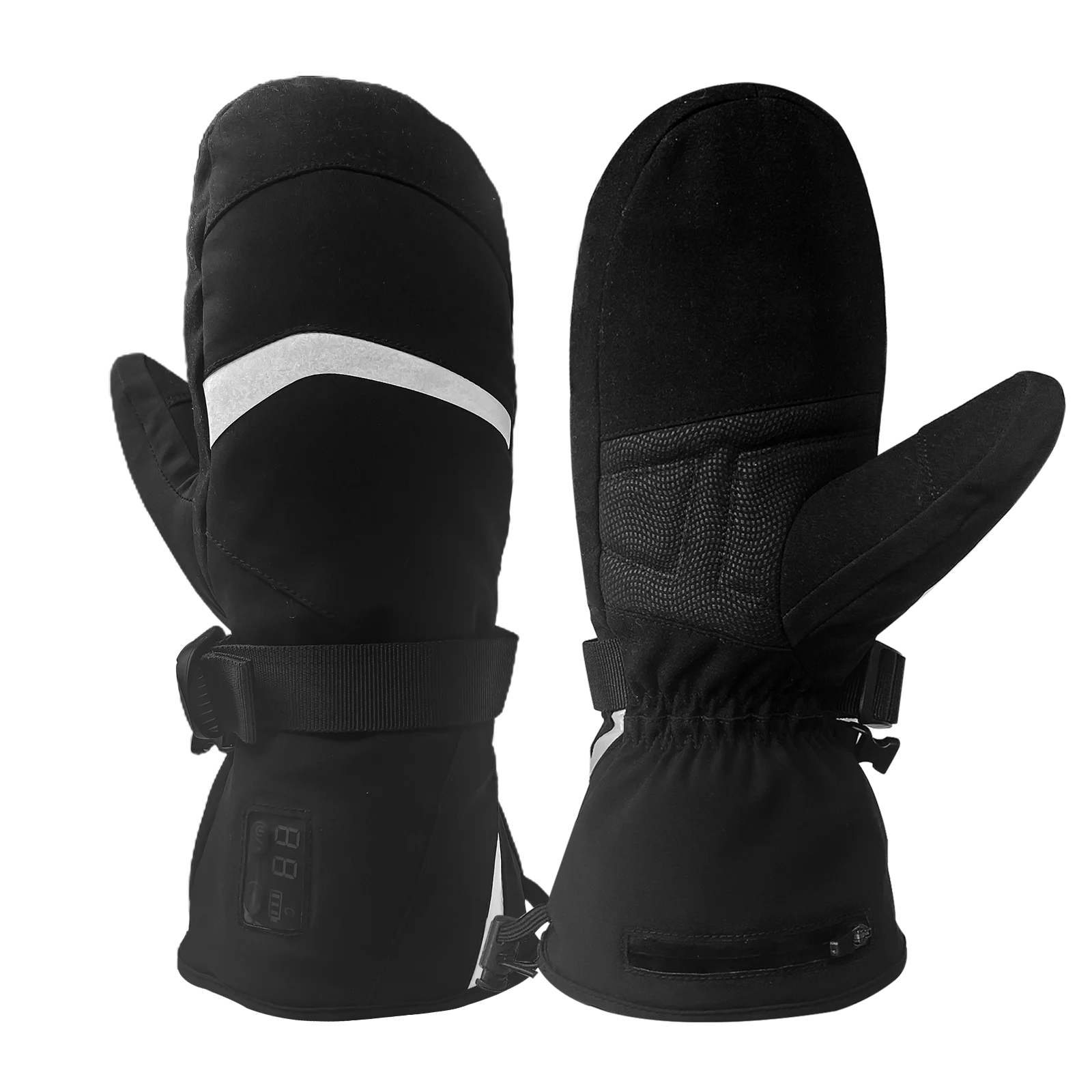 

Лыжные перчатки с электрическим подогревом, светодиодный дисплей, 7,4 В/2700 мАч, литиевая батарея, зимние водонепроницаемые термоперчатки, сенсорный экран