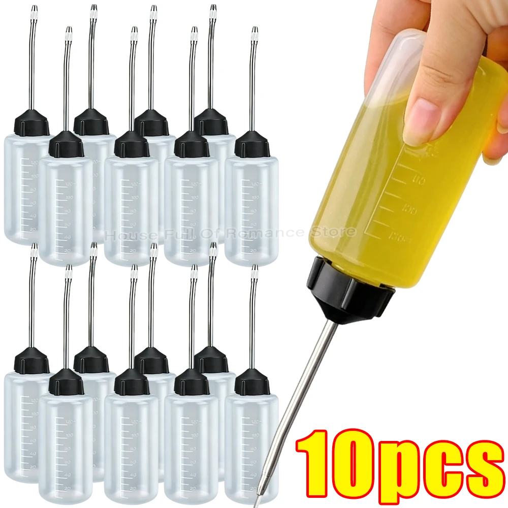 120ML Oil Bottle Sewing Machine Oiler Iron Spout with Cap Plastic Long Nozzle Storage Pot Oiler Oil Dispenser Sewing Accessories