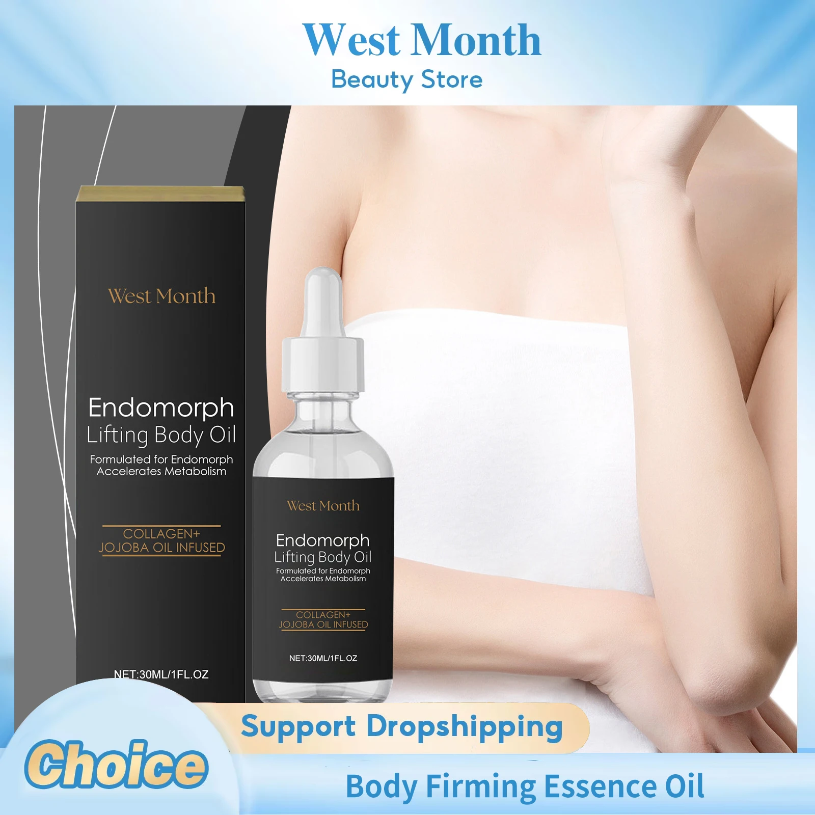 

Body Firming Essence Oil Lifting Improve Sagging Deep Nourishing Moisturizing Anti Aging Smoothing Body Tightening Essence Oil