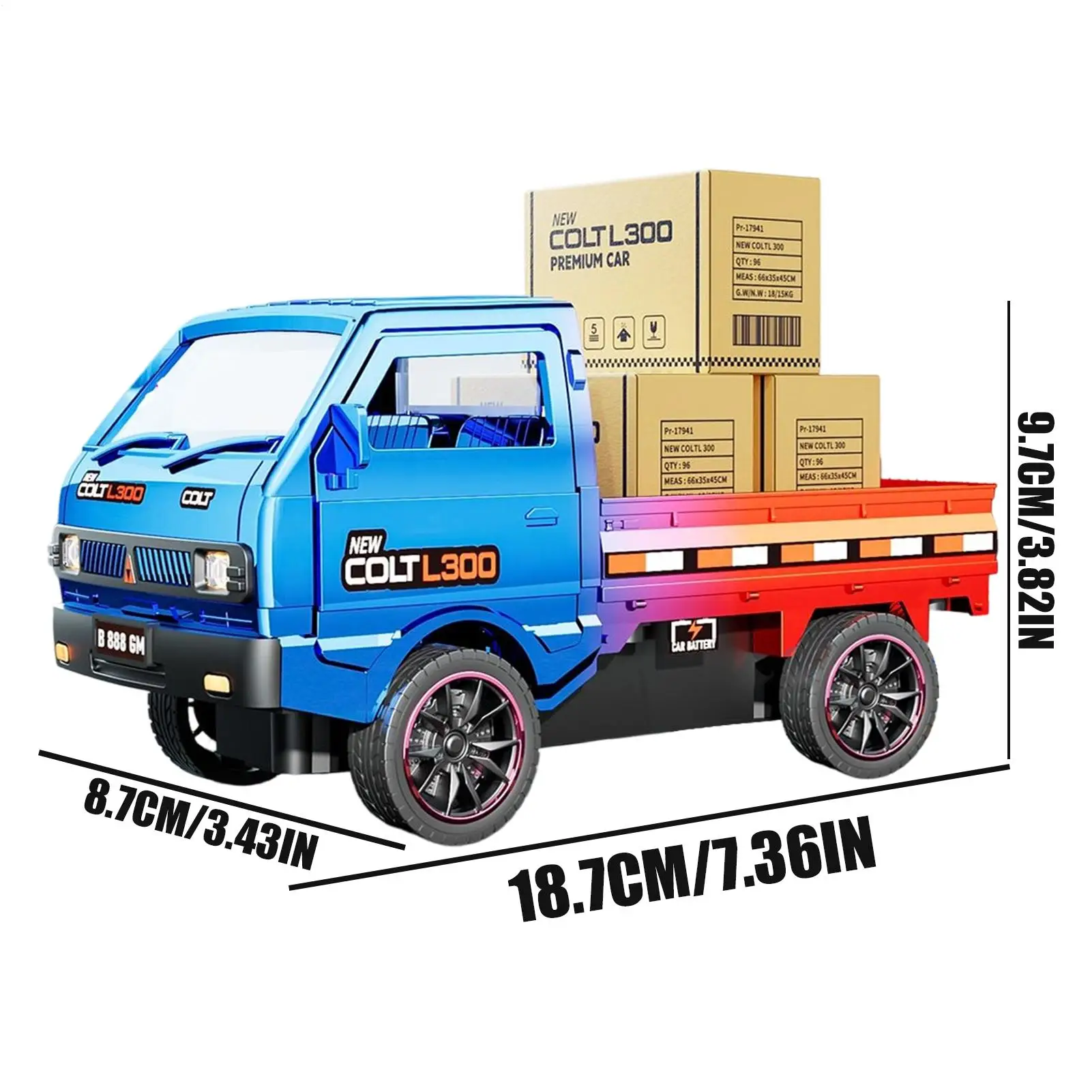 شاحنات RC تلعب السيارة مع شاحنات خفيفة وصوتية للأولاد للعب الداخلي والخارجي في السباق في الفناء الخلفي وعيد الميلاد وعيد الميلاد