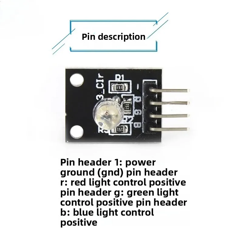 KY-016 RGB LED Module 7-Color Controllable - Red Green Blue LED Electronic Building Block