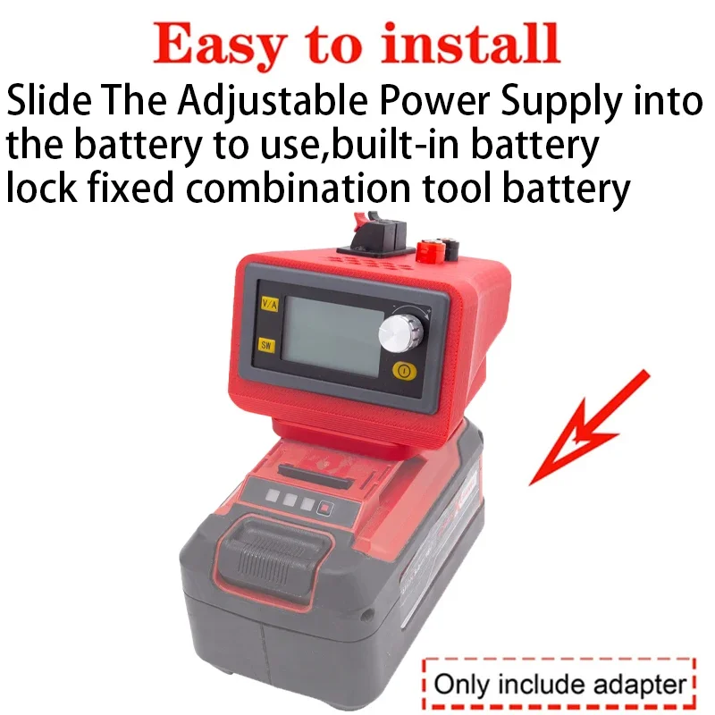 CNC adjustable power supply for Einhell/X-Change/OZITO 18V Li-ion battery Adapter voltage control CNC adjustable DC power supply