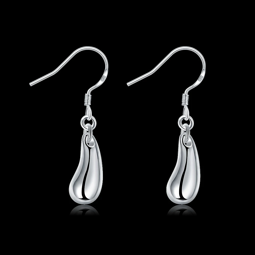 925 Sterling Silver Water Droplet Drop Earrings For Women Jewelry Classic Fashion Engagement Wedding Party Accessories