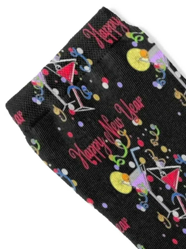 Happy New Year, Glasses, Howdy New Year,New Years Celebration, New Years Eve Countdown Socks winter Boy Child Socks Women's