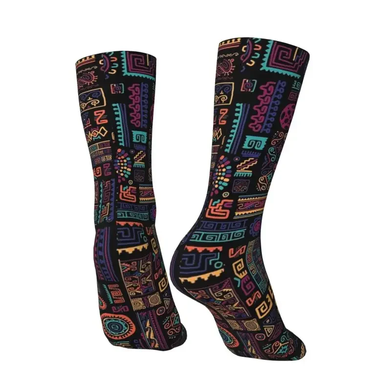 Calcetines de vestir con patrón de arte Tribal étnico africano para hombre y mujer, calcetín transpirable con estampado de Ankara, novedad divertida