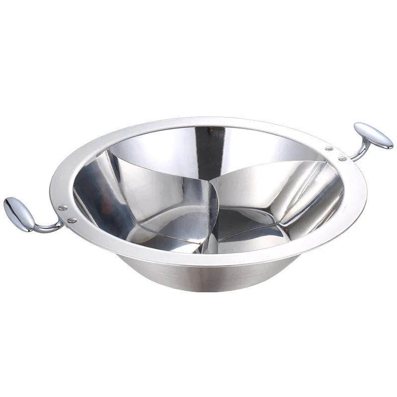 

Commercial food grade old-fashioned hot pot induction cooker thickened three-layer bottom soup pot multi-person metal