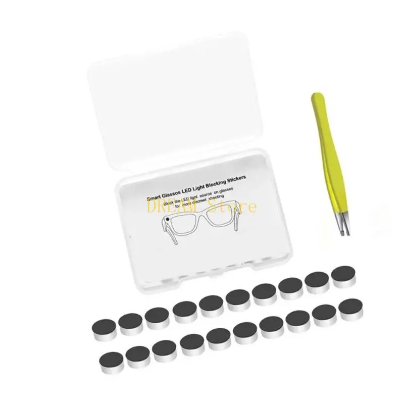 Glasses Light Cover Stickers with 20 Covers, Tweezer and Case for Use Best Sale
