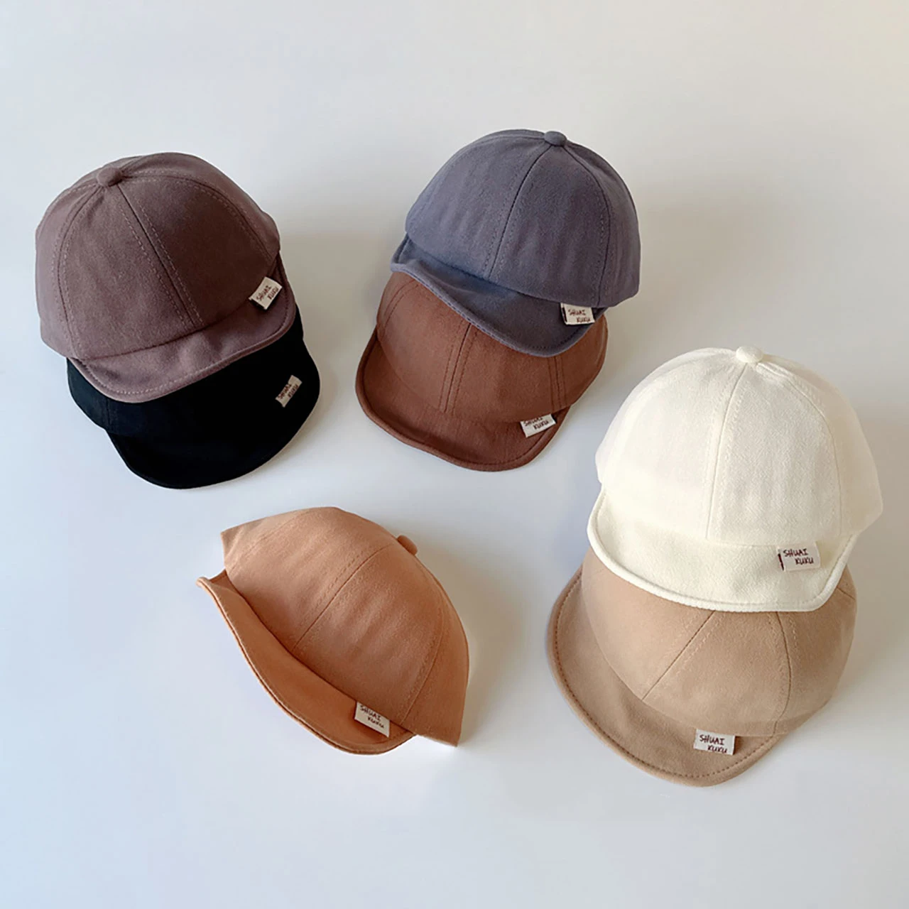 

Solid Color Baby Peaked Hat Fashion Kids Soft-Brim Baseball Cap 3-36Month Boy Girl Sunshade Duck Tongue Caps Toddler Sun Visors