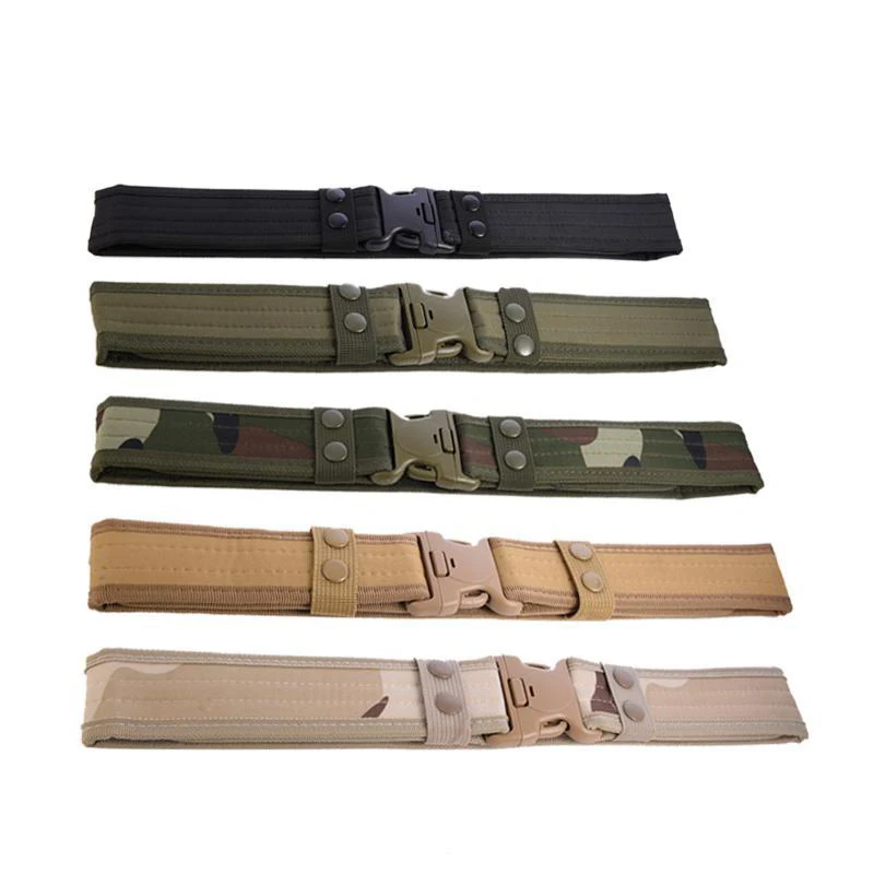 

Men'S Outdoor Tactical Waistband Quick Release Plastic Buckle Belt For Sports Hunting Hiking War Games Lightweight Oxford Cloth