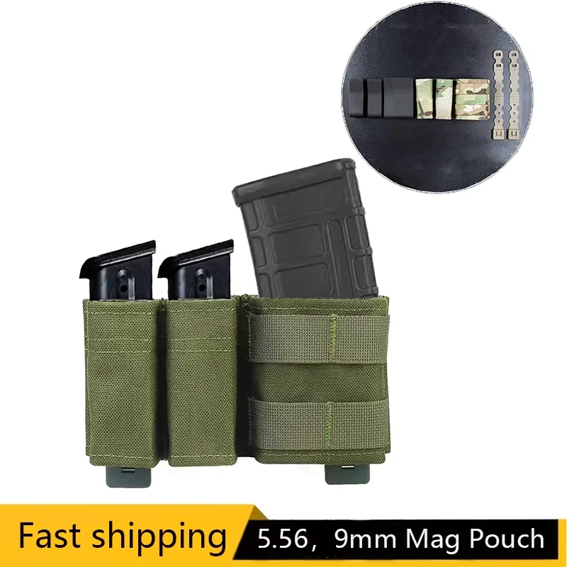 

5.56mm Mag Pouch 9mm Mag Pouch Molle Tool Bag Short MAG Bag MOLLE M4 G17 AR15 Airsoft Belt Vest Gear Strap Maclice Clip