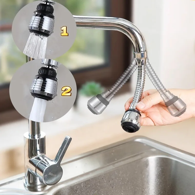 2 Modes Faucet Extenders Bubbler Water Saving Tap Extender High Pressure 360 Swivel Faucet Adapter Water Filter Nozzle