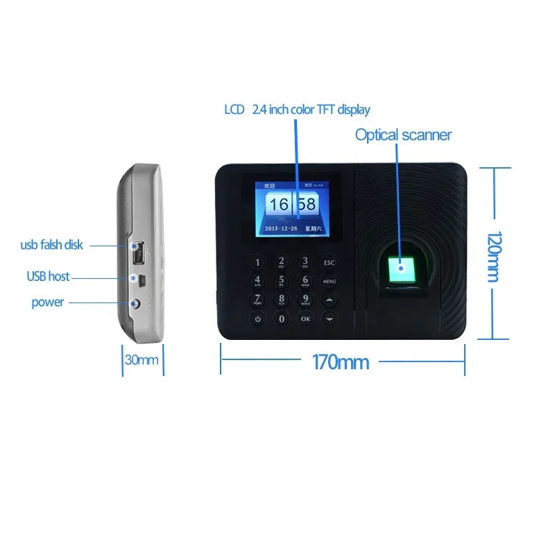 A3 kostenlose Software biometrischer Finger abdrucks canner Zeit schreiber Mitarbeiter Anwesenheit system