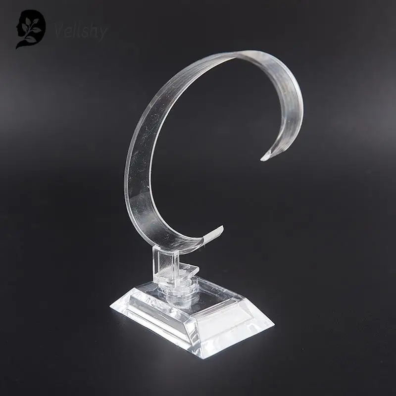 10CM Plastic Wrist Watch Display Rack Holder Sale Show Case Stand Tool Clear Jewelry Packaging Total Height Watch Display Stand