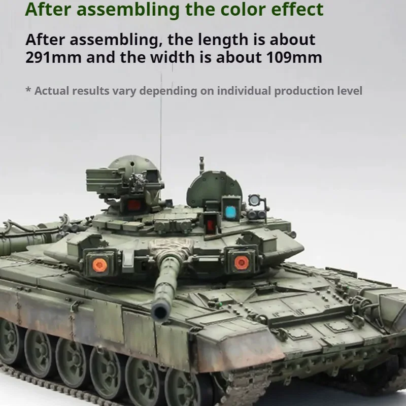 Tank Model Ah Plastic Assembled Tank 35a 050 T-90a Main Battle Tank Full Internal Structure 1/35 Toy Ornament