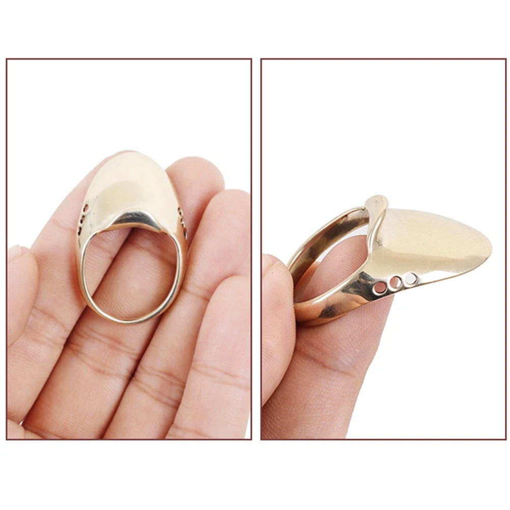 Brass Archery Supply Lightweight Thumb Finger Guard Ring Buckle Hand Decoration Finger Protector Tool for Archery Training