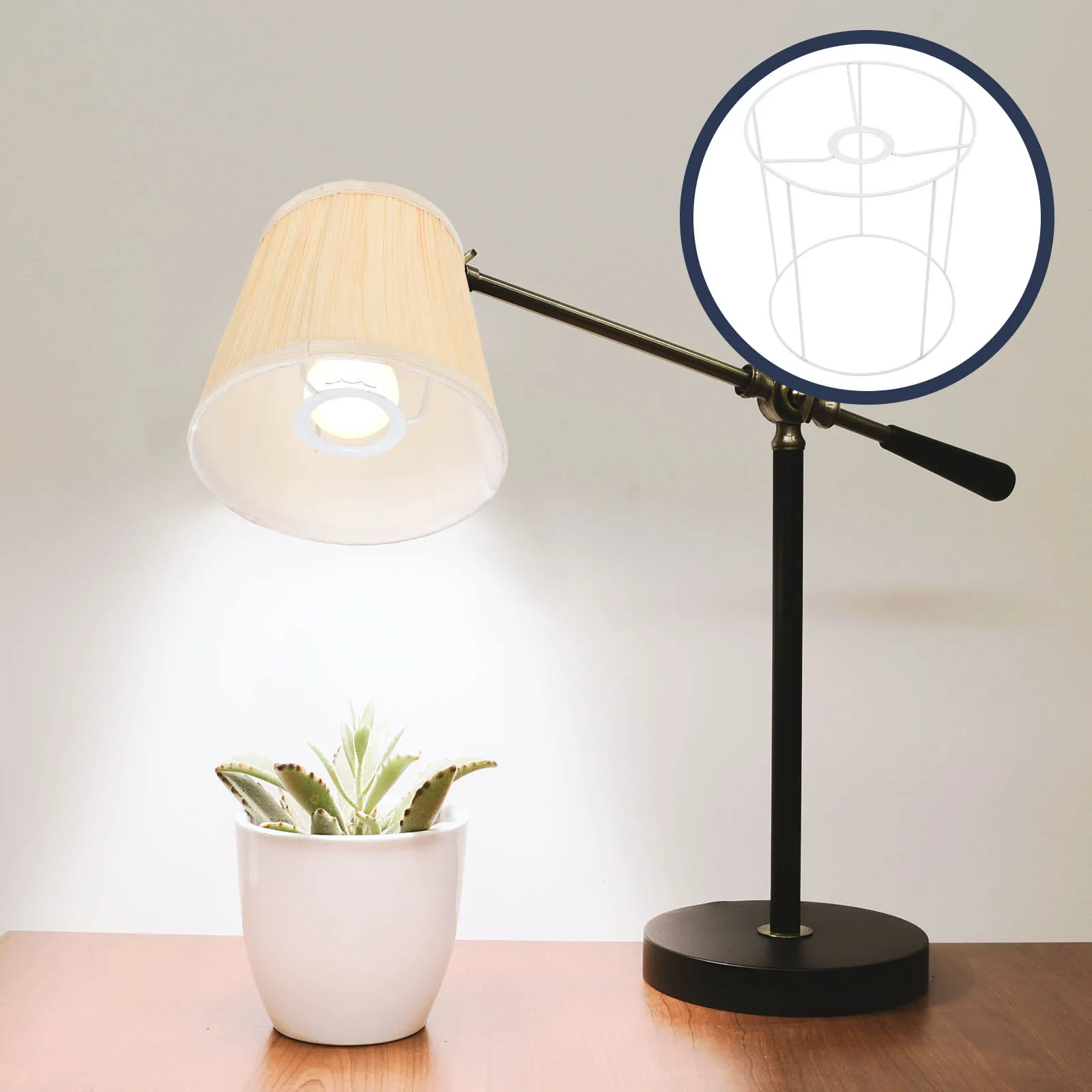 

Iron Lampshade Frame DIY Tool Hanging Rack Light Bulb Socket Making Supply Wall Lamp Accessories Indoor Lighting Decor