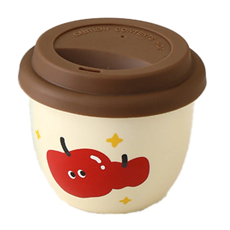 Ceramic Coffee Mug With Silicone Lid - Elegant, Heat-Resistant, Non-Slip, Portable Tea Cup For Outdoor And Office Use