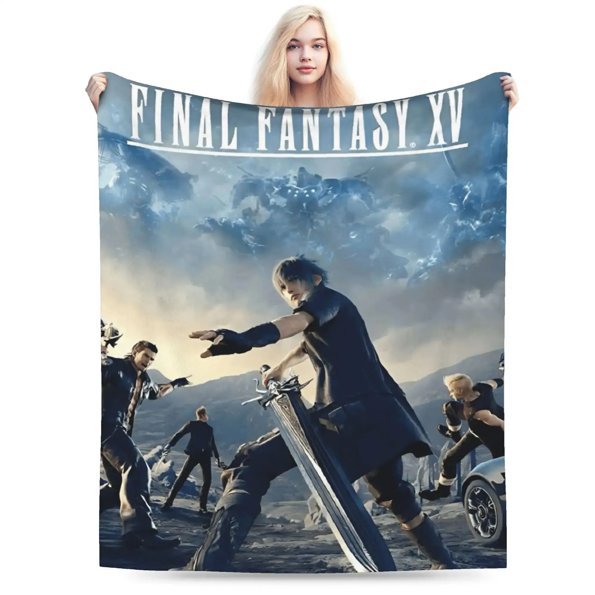 

Пледы Final Fantasy: Мягкие, теплые, плюшевые покрывала для детской кровати, домашнего декора, фланелевые покрывала-накидки
