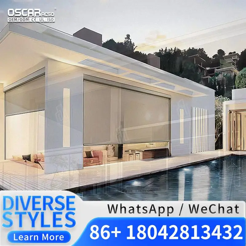 Customized Motorized Roller Blinds with Dust Cover and Chargeable Lithium Battery Remote Controlled Electric Roll up Motor High