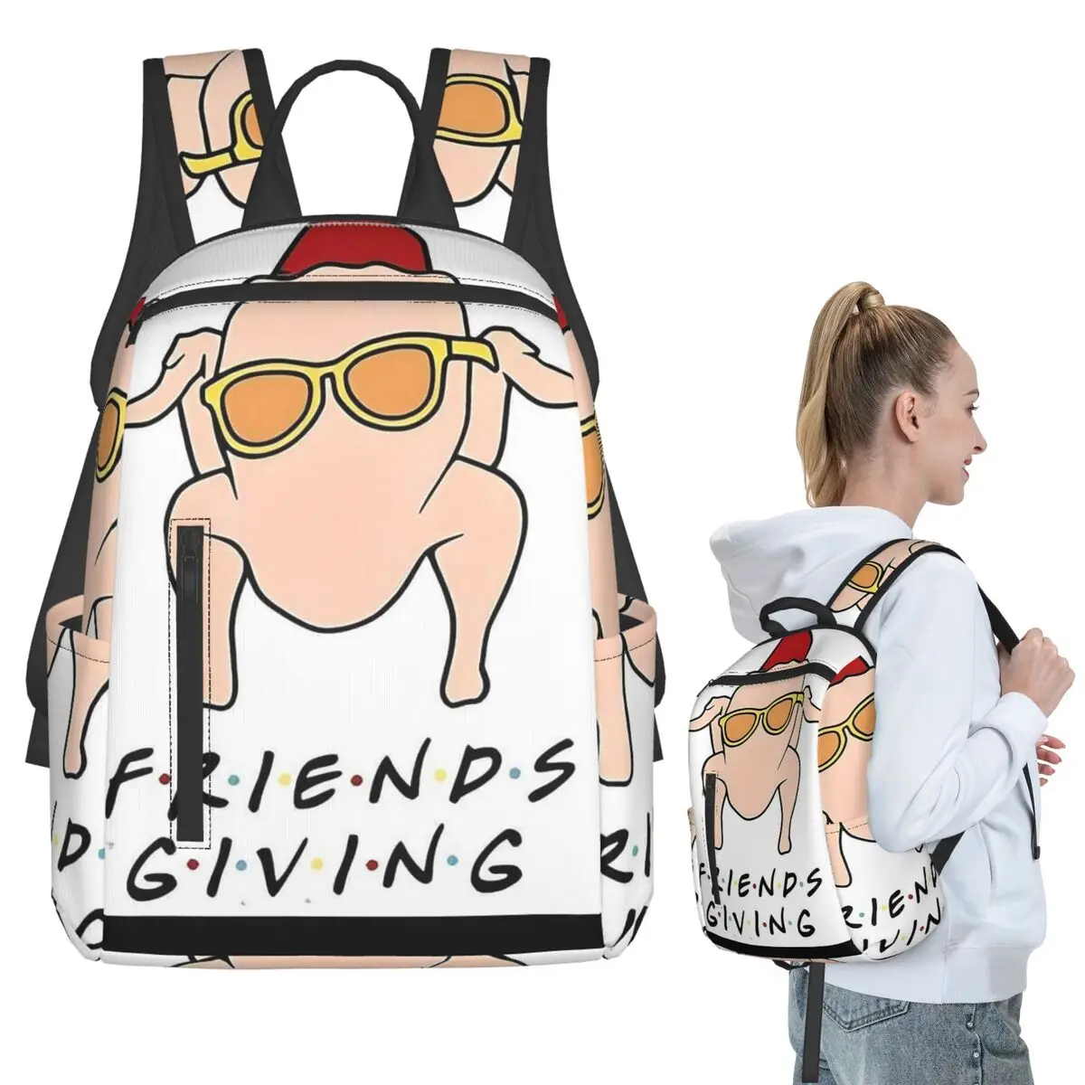 Friend TV Show 5 Backpack Student BookBag Boys Girls School Bag Computer Shoulder Bags Men Women