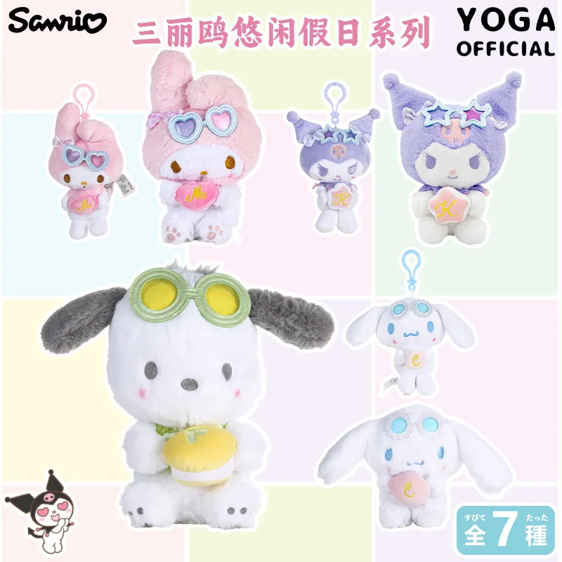

Genuine Sanrio Leisure Holiday Doll Cinnamoroll Pochacco Toy Cute Plush Toy Kawaii Anime Toy Gift To Girlfriend Birthday Gift