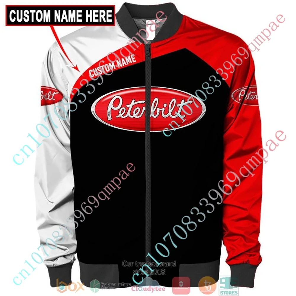 Peterbilt Thick Coats Harajuku Parkas Windbreaker Techwear Baseball Uniform Bomber Jacket Jackets For Men's Clothing Custom Logo