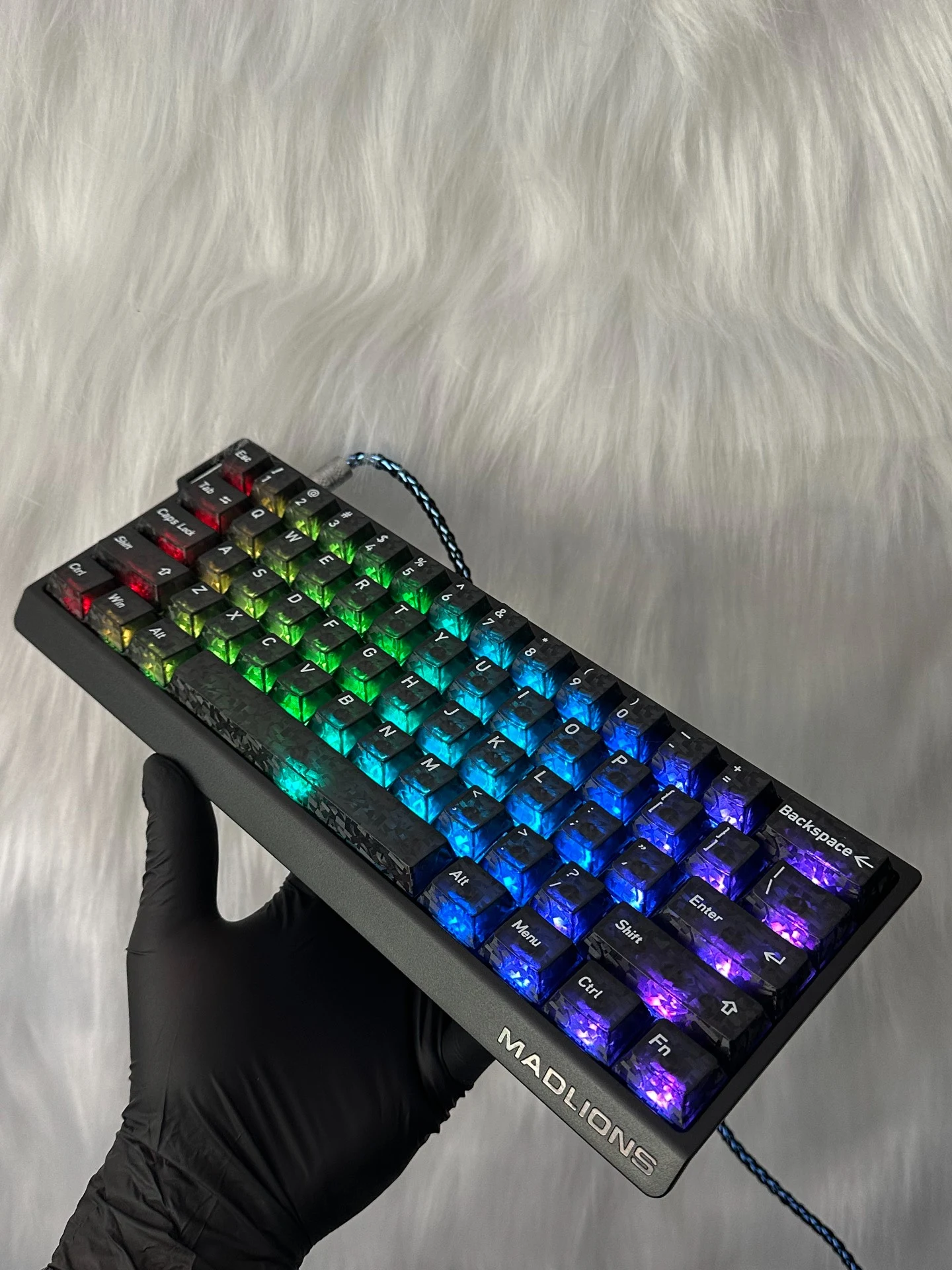 Custom Tuned Black Carbon Magnetic Axis Keyboard, Premium HE Kit with Hot-Swap PCB for Gaming Setups Gift