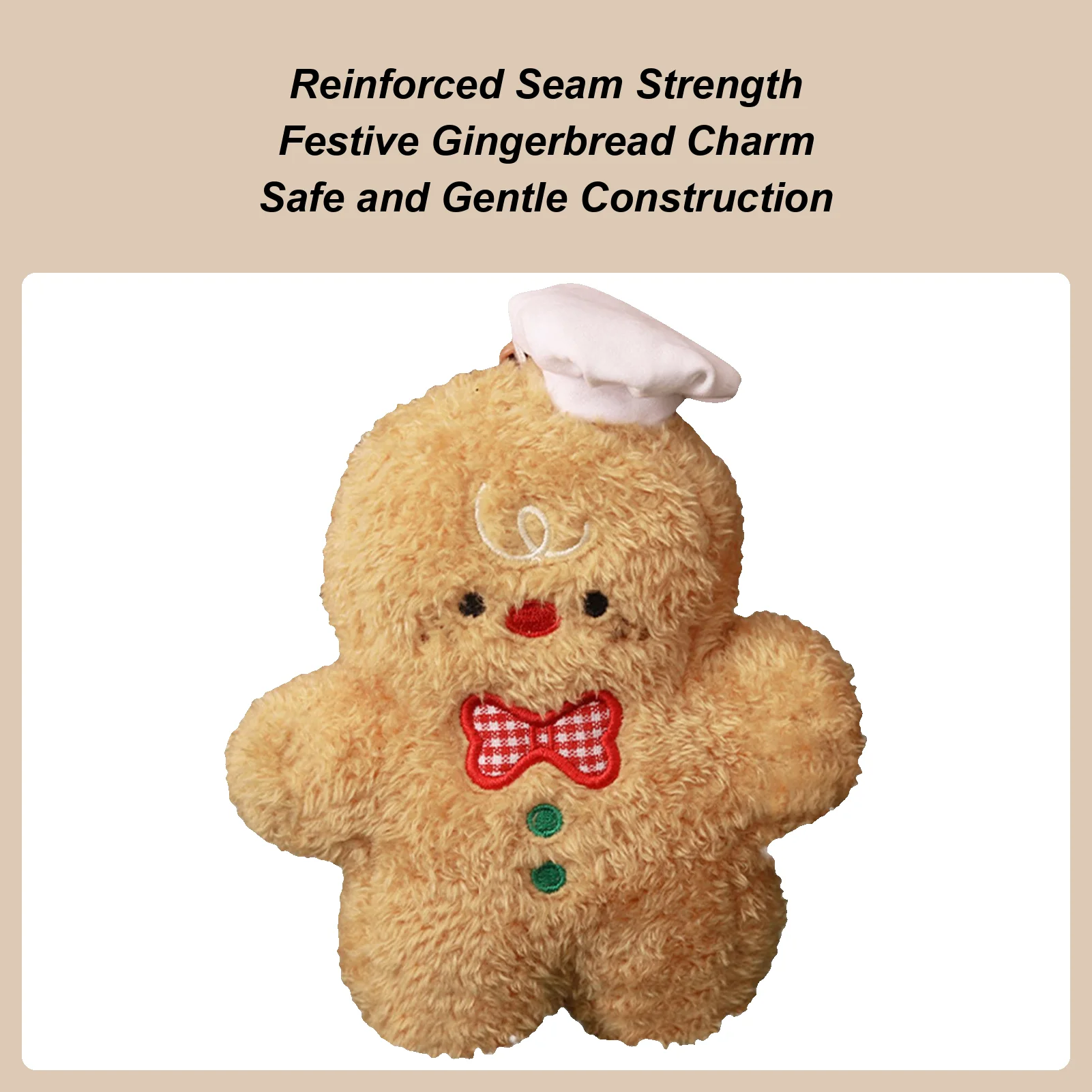Gingerbread Stuffed Animal Christmas Soft Hugging Pillow Stuffed Gingerbread Man for Girl Teen Halloween Wedding Holiday Fall