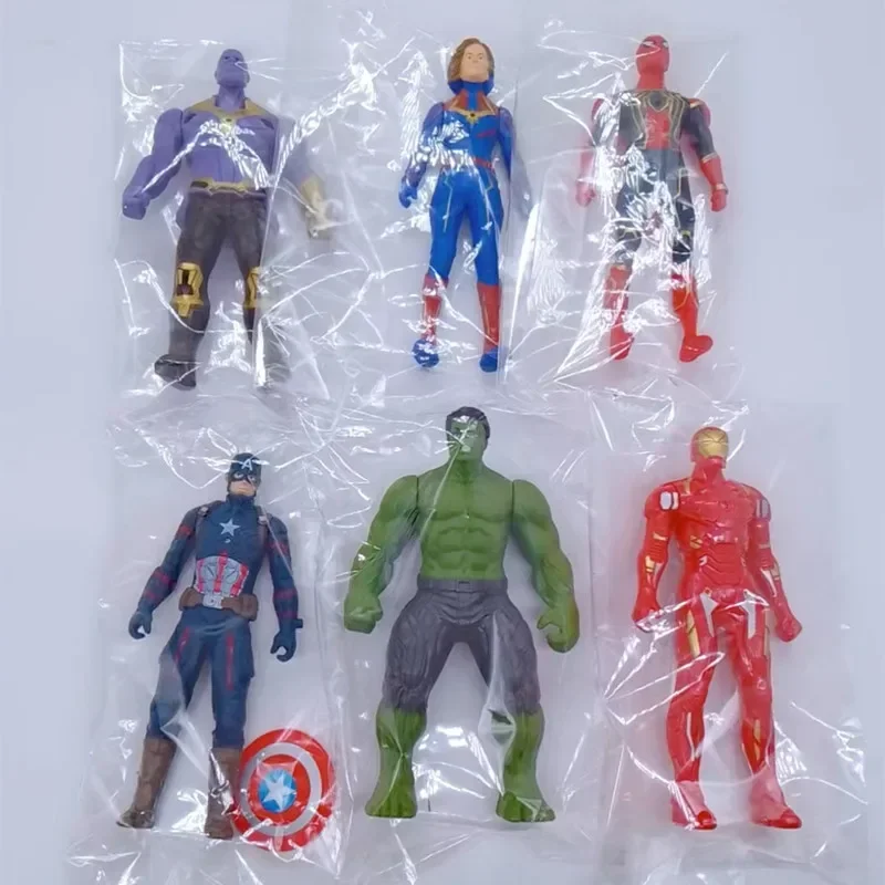 Disney Marvel Action Figure Spiderman Model Iron Man Hulk Pvc Movable Joints Luminous Doll Collection Model Toy Christmas Gift