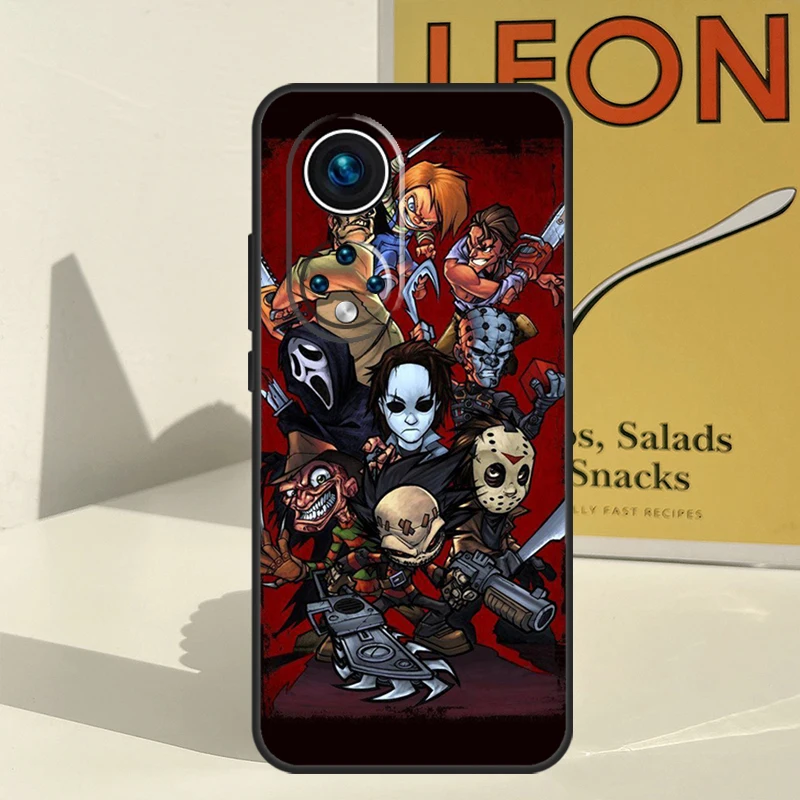 Funda de colección de personajes de terror para Huawei P30 P20 P60 P40 Lite Nova 9 5T P Smart Honor Magic 5 Pro 50 70 X8 X9a