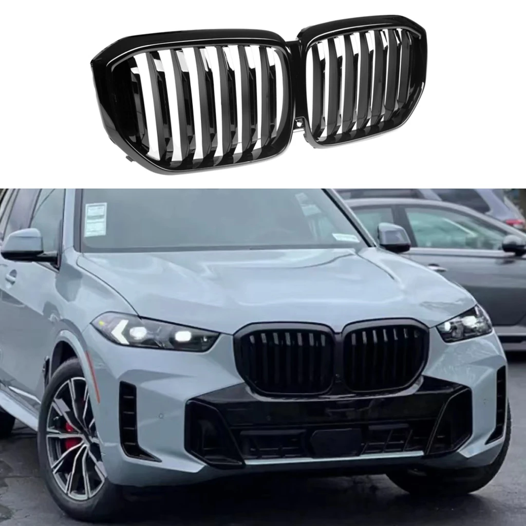 

Car Front Grille Bumper Grill For BMW G05 LCI X5 Facelift 2023 2024 Gloss Black Grille With Camera Hole