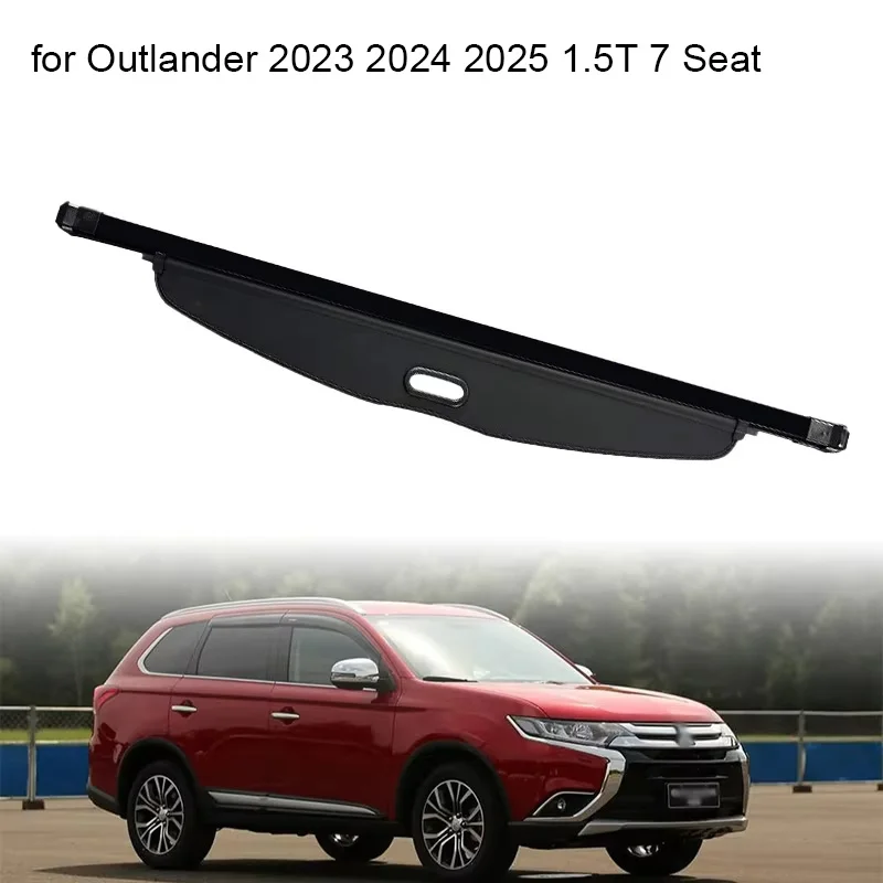 

Автоматические чехлы-органайзеры для штор багажника для Mitsubishi Outlander 2023 2024 2025 1.5T, 7-местная задняя стойка, перегородка, защитный козырек
