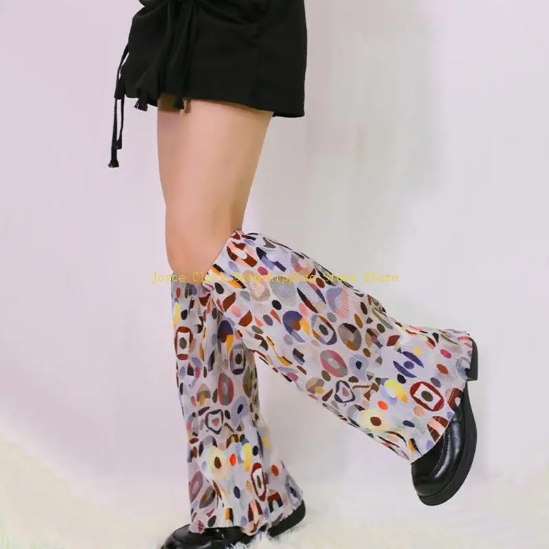 

Lady Knee High Sock Leg Warmer Women Punk Cool Summer Socks Cosplay Gothic Hip-hop Rock Y2k Knee-socks 10CD