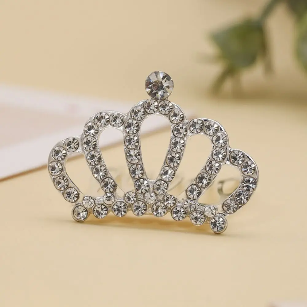 Star Crystal Crown Hair Comb Fashion Love Heart Flower Children Tiara Headband Korean Style Hollow Rhinestone Hairpins Party