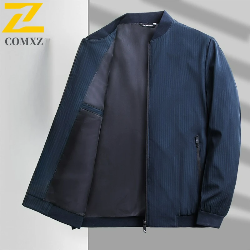 

Simple New Baseball Jacket Male Business Trendy Windproof Jackets Resistant Spring Autumn Loose Fit Lightweight Breathable Coat
