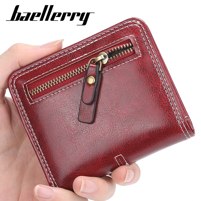 Fashion Leather Wallet For Women Vintage Mini Ladies Short Wallets Zipper Coin Pouch Female Card Holder Purse Money Bag Carteras