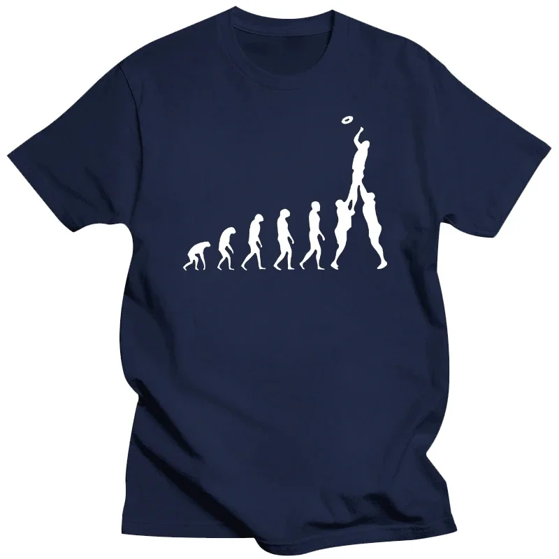 

Rugby Evolution of Man T-Shirt Funny Printed T Shirts Men Short Sleeve Cotton Male TopsUnisex T-shirts for Men Women Summer Tees