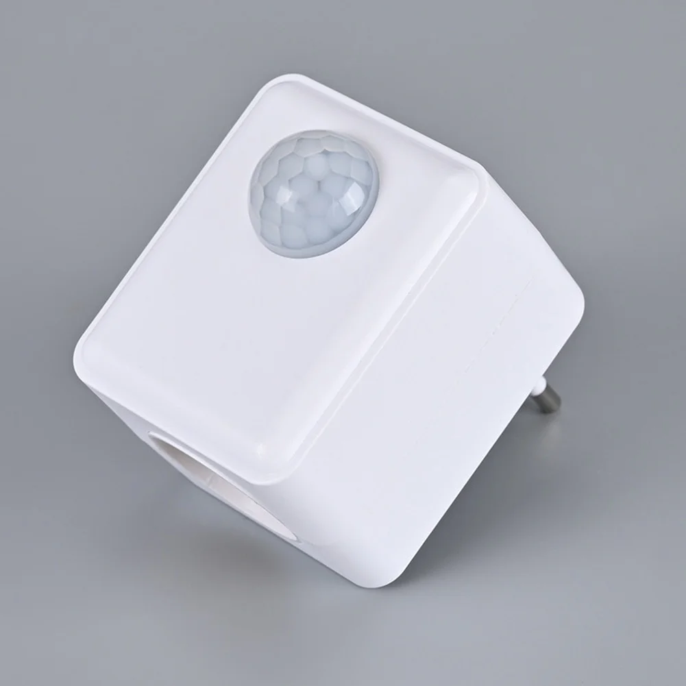 Smart E27 Infrared Sensor Lamp Head Motion Activated Bulb Holder For Stairs Garage Corridor AC 110-240V PC White