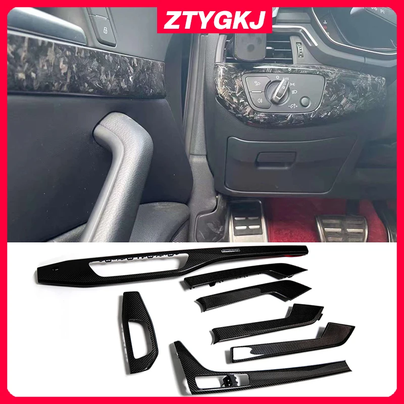 

Replacement Type Dry Carbon Fiber Material Interior Decoration Kit For Audi A4 S4 B9 2017 Up