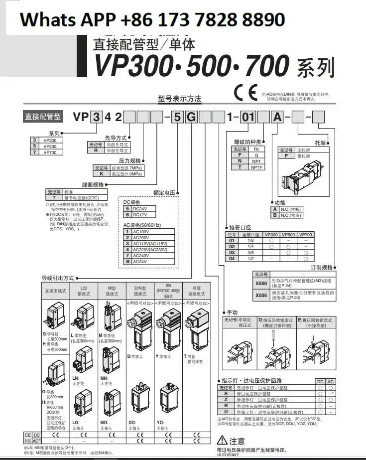 SMC solenoid valve VP342R/VP542/VP742K-5GD1/5D1/5DZ1/5DD1-02A/03A/04A