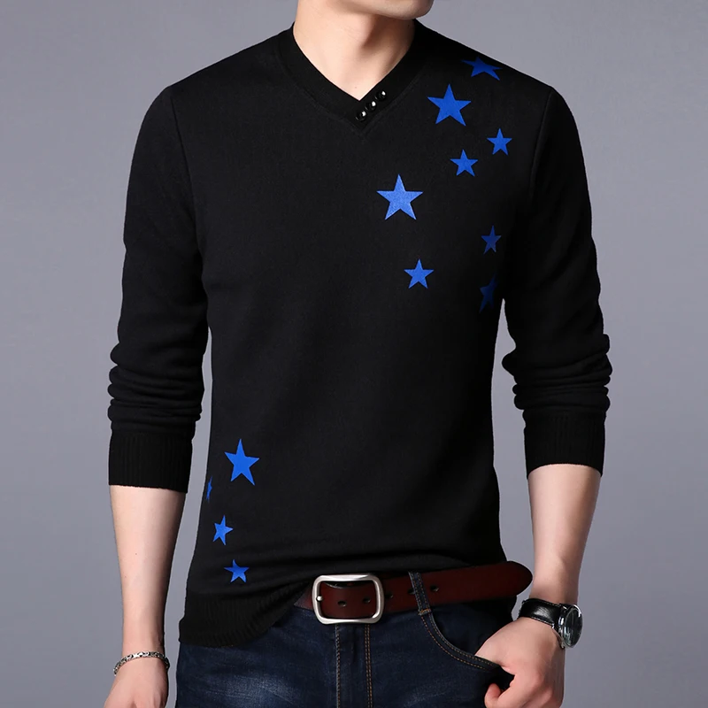 Men's Long-Sleeved Business Pullovers Casual Top Slim Design Monochromatic Daily Men Clothing High Quality Fashion 2023