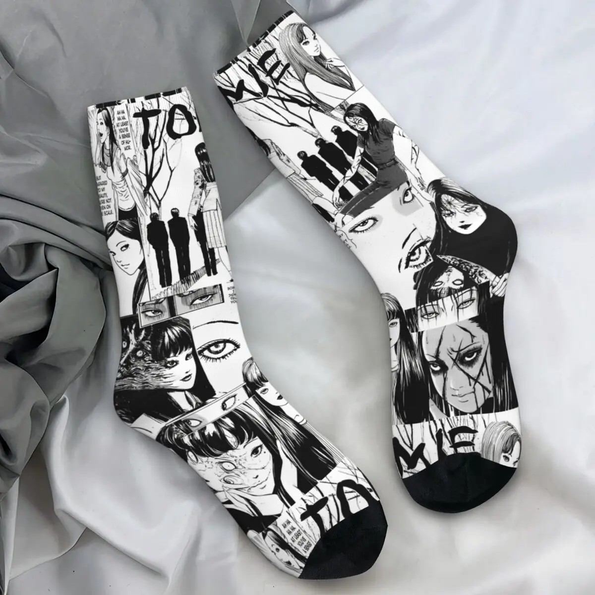 

Носки Junji Ito в японском стиле аниме, зимние чулки, модные мягкие носки для пар, спортивные антибактериальные носки с графикой для бега