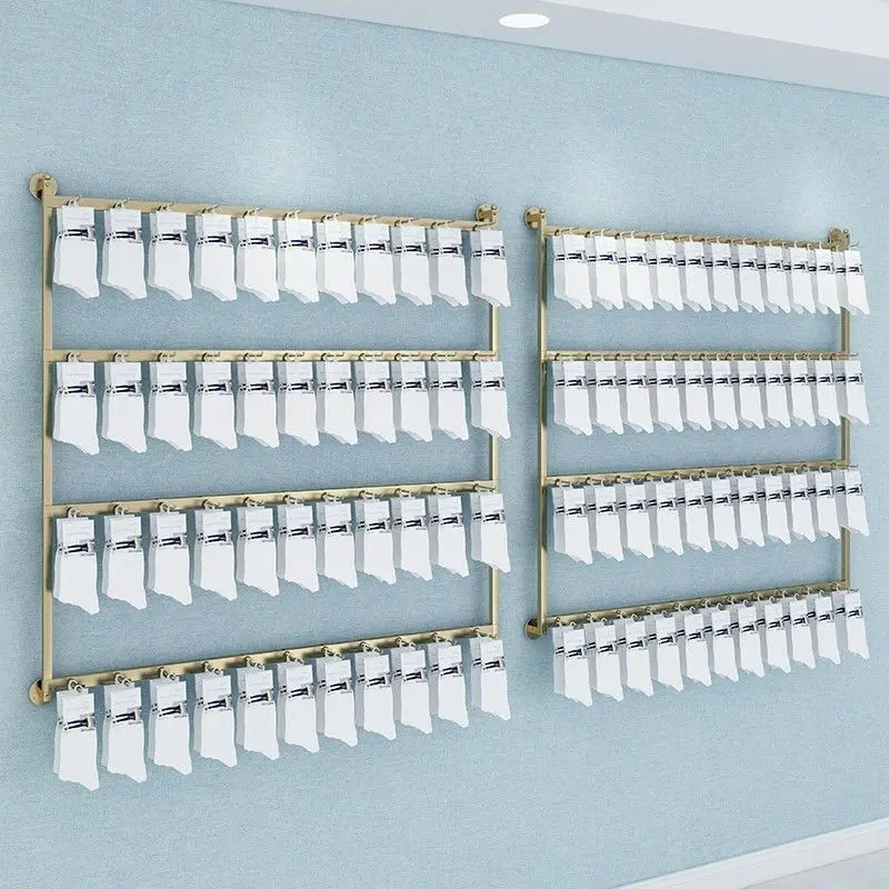 New socks, mobile phone wall display rack, selling small commodity accessories, wall-mounted floor-to-ceiling earrings, hook