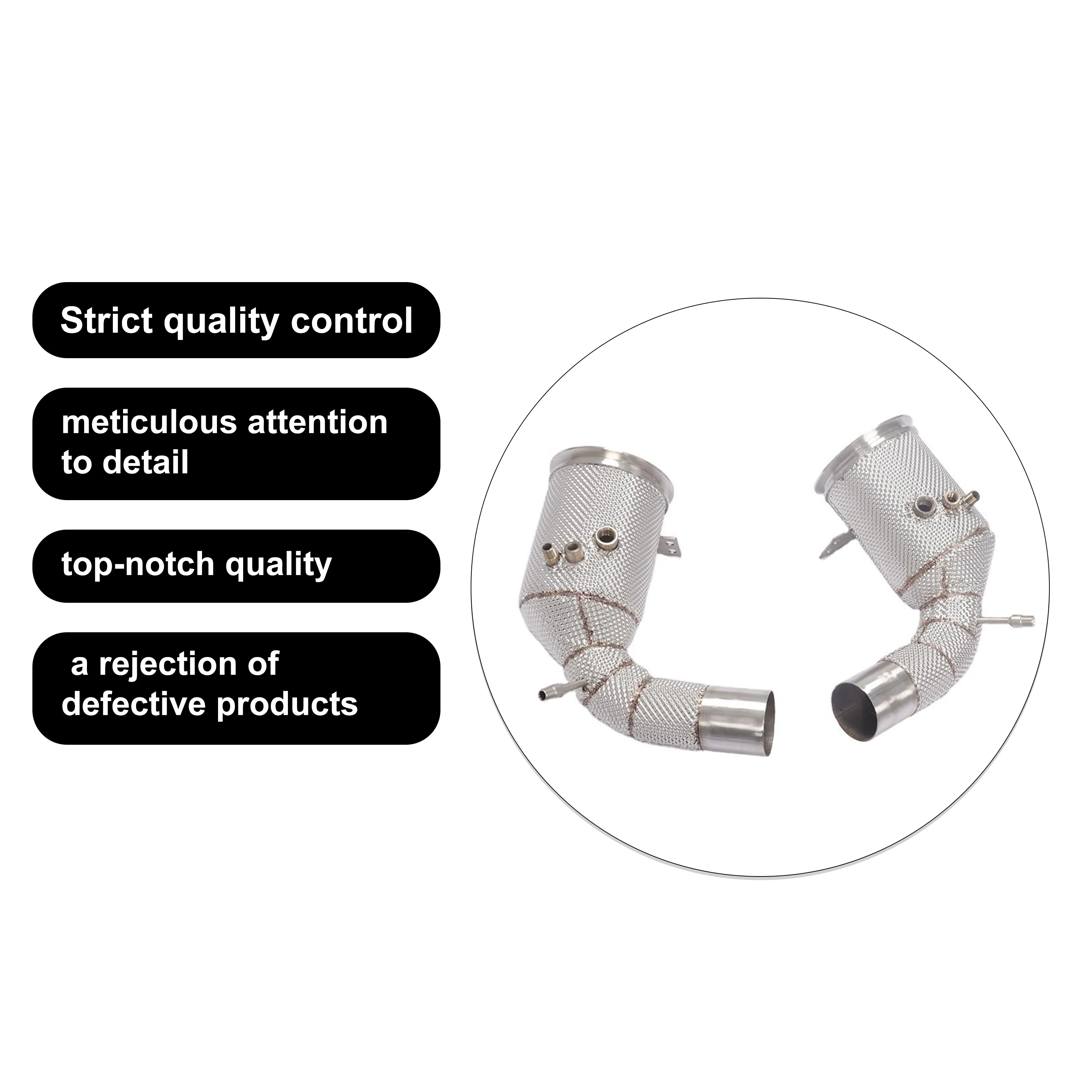 ACE für Porsche 911 992 3.0T Hochleistungs-Auspuff-Downpipe SUS304 Hochwertiger Auspuffkrümmer mit Katalysator Auspuffrohr – Detail 9