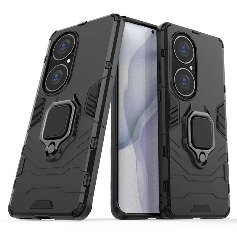 para huawei p50 pro caso capa para huawei p50 pro capa protetora armadura escudo coque funda dedo anel kickstand caso de telefone duro