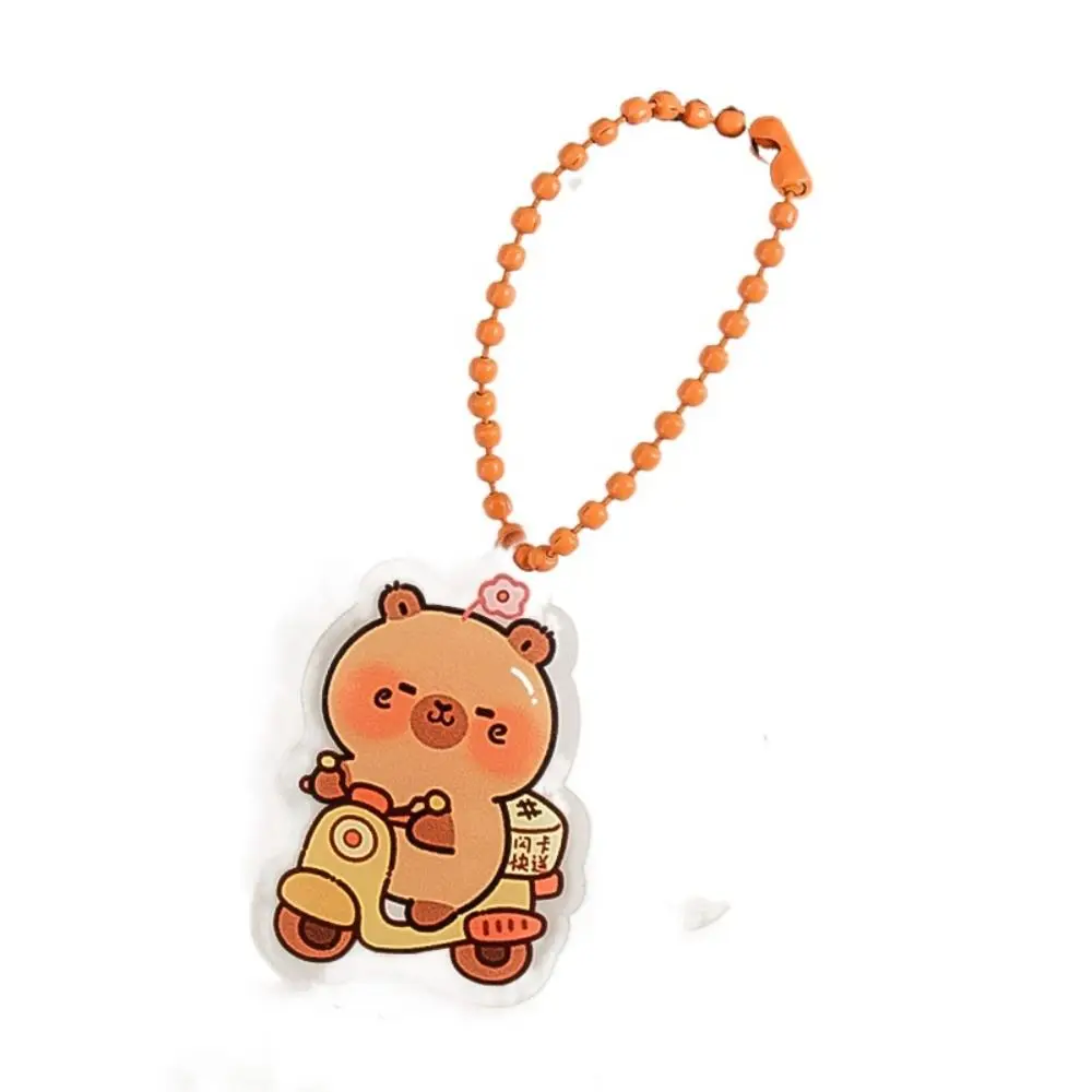 Decor Lovely Capybara Keychain Acrylic Cartoon Key Ring Bag Aaccessories Gift