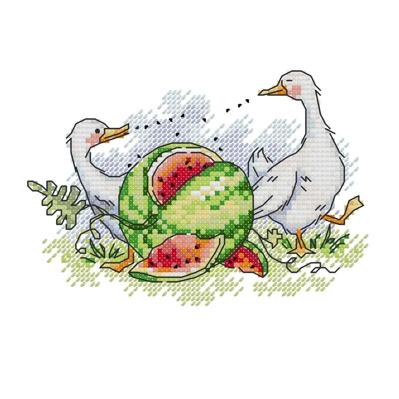 Joy Sunday Cross Stitch Kit Watermelon 11CT 14CT Printed Cross Stitch Embroidery Kit Set Crosstitch Kit Needlework