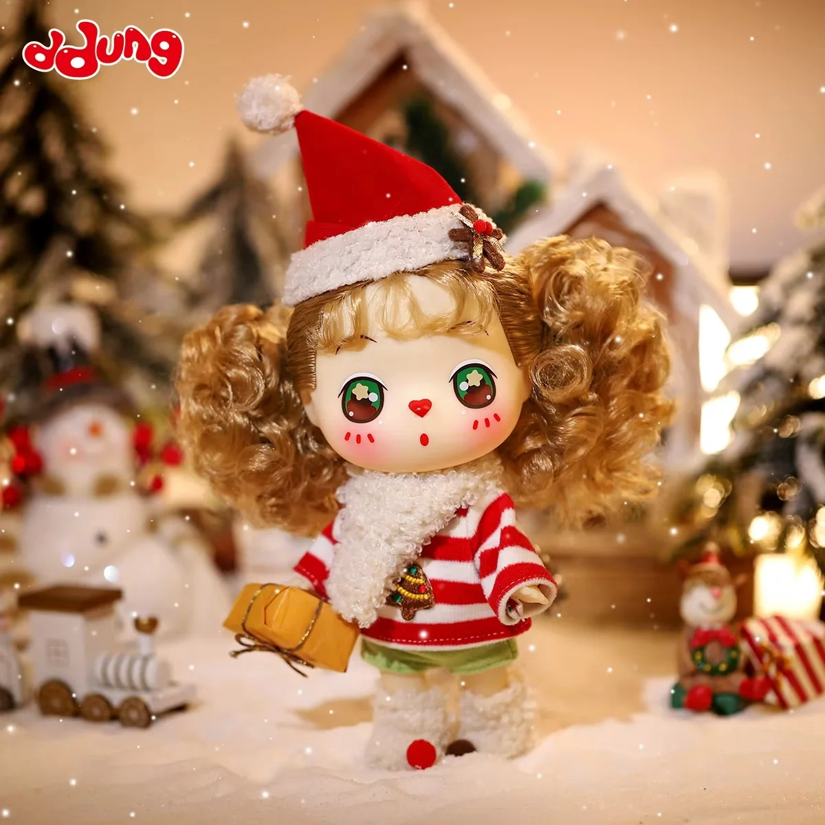 Original Ddung Christmas Series Doll Cartoon Girl Dress Up Doll Atmosphere Decoration Set Children'S Toys Christmas Gift